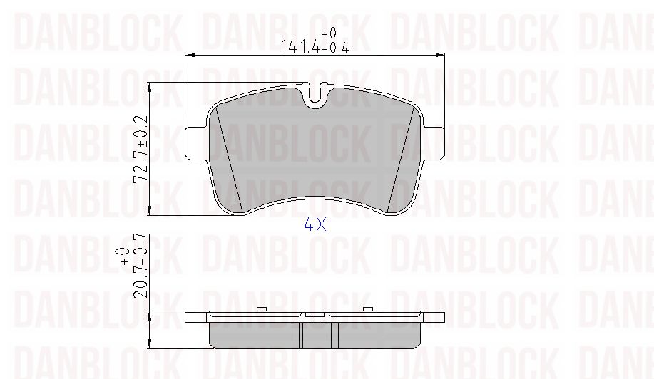 Brake Pad Set, disc brake (DB 510663)