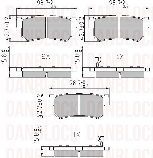 Brake Pad Set, disc brake (DB 510563)