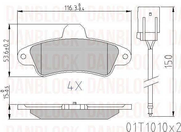 Brake Pad Set, disc brake (DB 510435)
