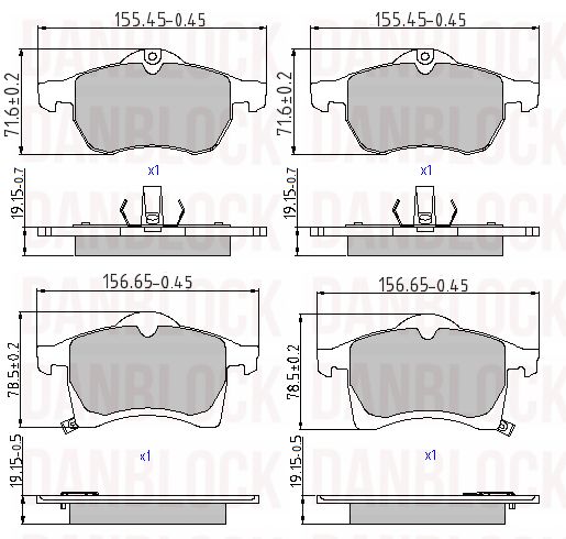 Brake Pad Set, disc brake (DB 510336)