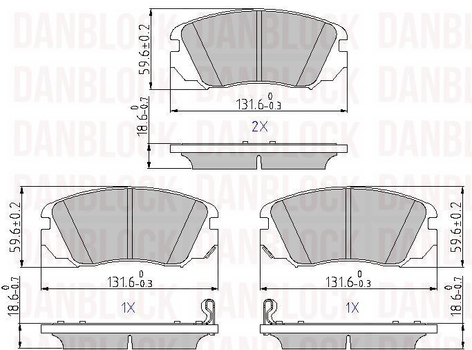 Brake Pad Set, disc brake (DB 510660)