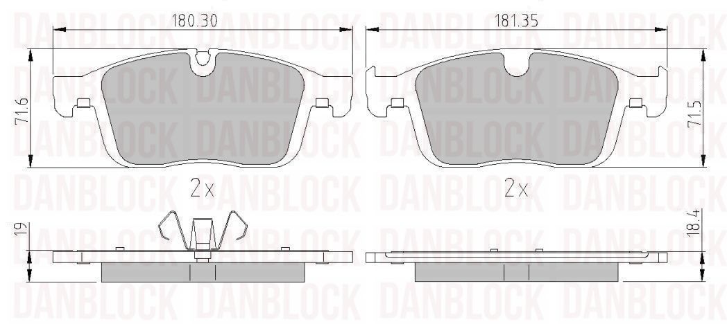 Brake Pad Set, disc brake (DB 511356)
