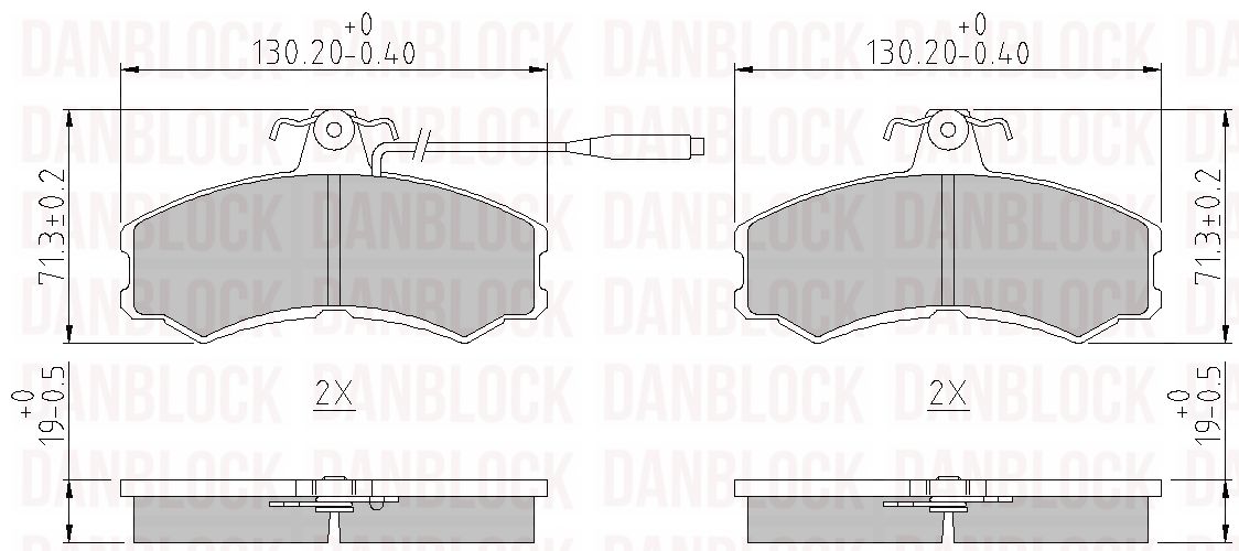 Brake Pad Set, disc brake (DB 510079)