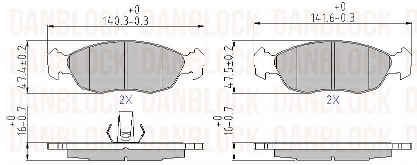 Brake Pad Set, disc brake (DB 510304)