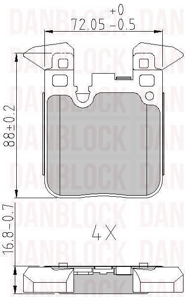 Brake Pad Set, disc brake (DB 511054)