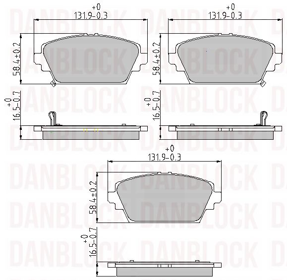 Brake Pad Set, disc brake (DB 510394)