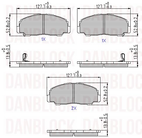 Brake Pad Set, disc brake (DB 510330)