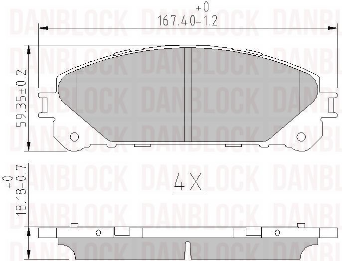 Brake Pad Set, disc brake (DB 511155)