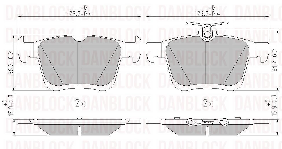 Brake Pad Set, disc brake (DB 511182)