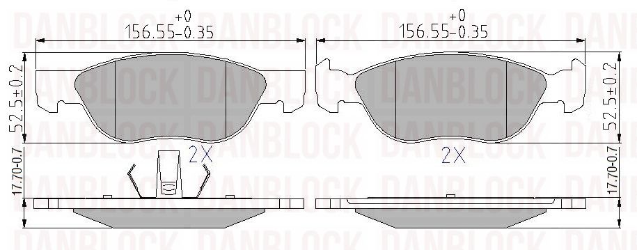 Brake Pad Set, disc brake (DB 510279)