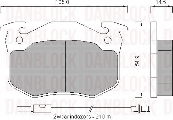 Brake Pad Set, disc brake (DB 510186)