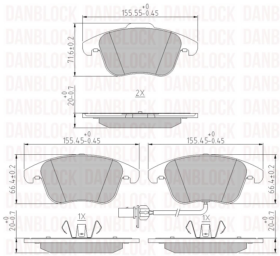 Brake Pad Set, disc brake (DB 510605)