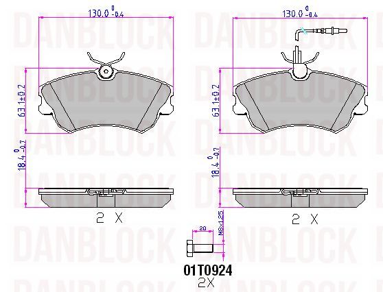 Brake Pad Set, disc brake (DB 510356)