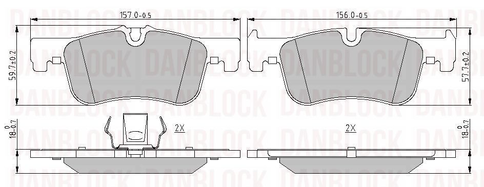 Brake Pad Set, disc brake (DB 510982)
