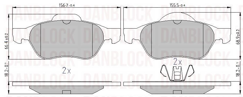 Brake Pad Set, disc brake (DB 510769)