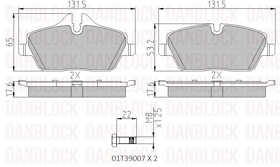 Brake Pad Set, disc brake (DB 510505)