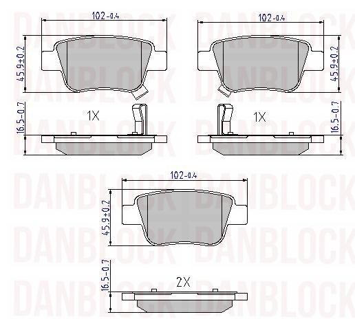 Brake Pad Set, disc brake (DB 510458)