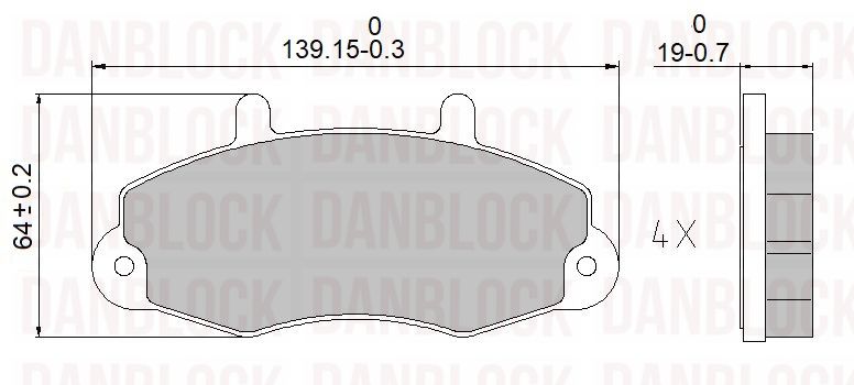 Brake Pad Set, disc brake (DB 510150)