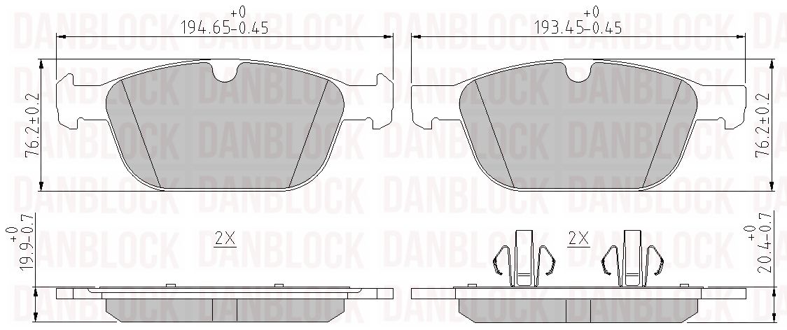 Brake Pad Set, disc brake (DB 510649)