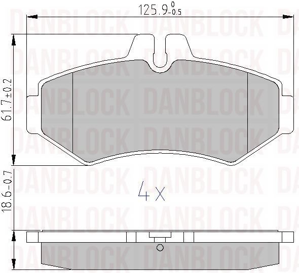 Brake Pad Set, disc brake (DB 510824)
