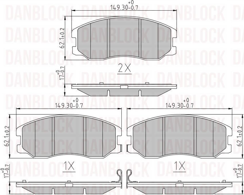 Brake Pad Set, disc brake (DB 510548)