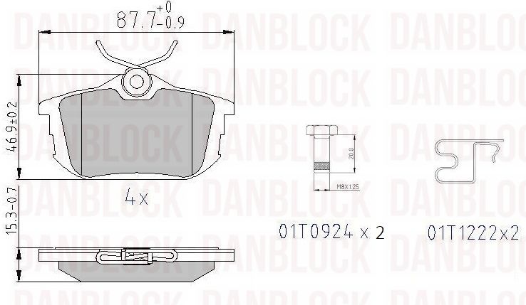 Brake Pad Set, disc brake (DB 510315)