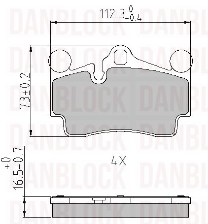 Brake Pad Set, disc brake (DB 510604)