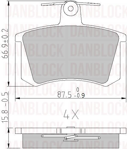 Brake Pad Set, disc brake (DB 510265)