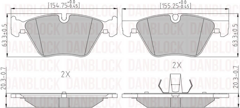 Brake Pad Set, disc brake (DB 510512)