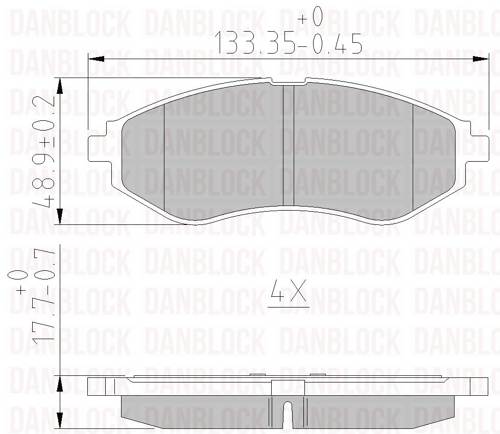 Brake Pad Set, disc brake (DB 510635)