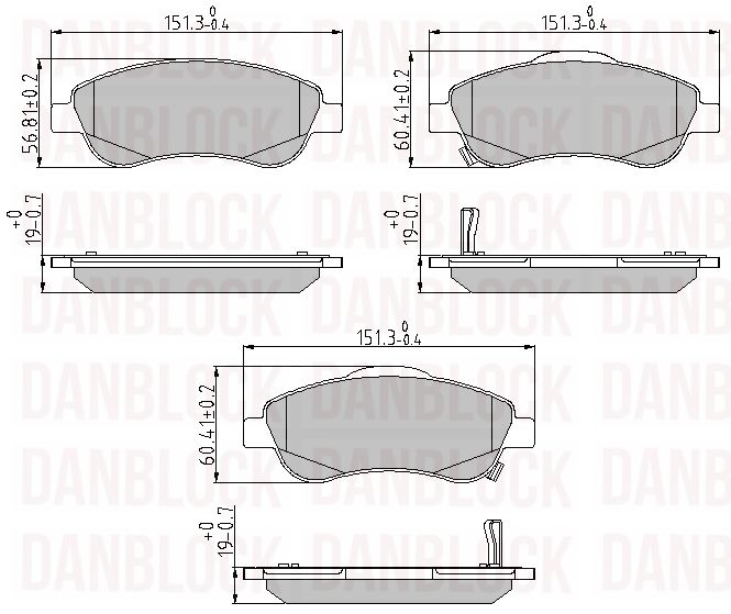 Brake Pad Set, disc brake (DB 510599)