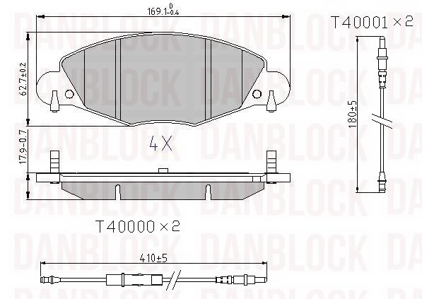 Brake Pad Set, disc brake (DB 510720)