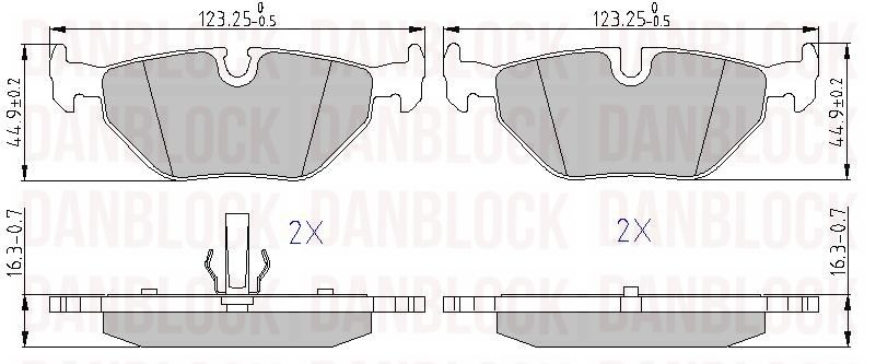 Brake Pad Set, disc brake (DB 510349)