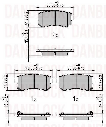 Brake Pad Set, disc brake (DB 511392)