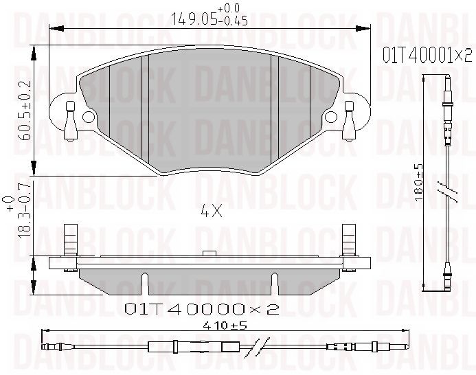 Brake Pad Set, disc brake (DB 510447)