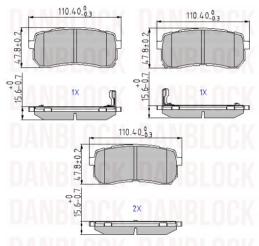 Brake Pad Set, disc brake (DB 510585)