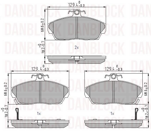 Brake Pad Set, disc brake (DB 510083)