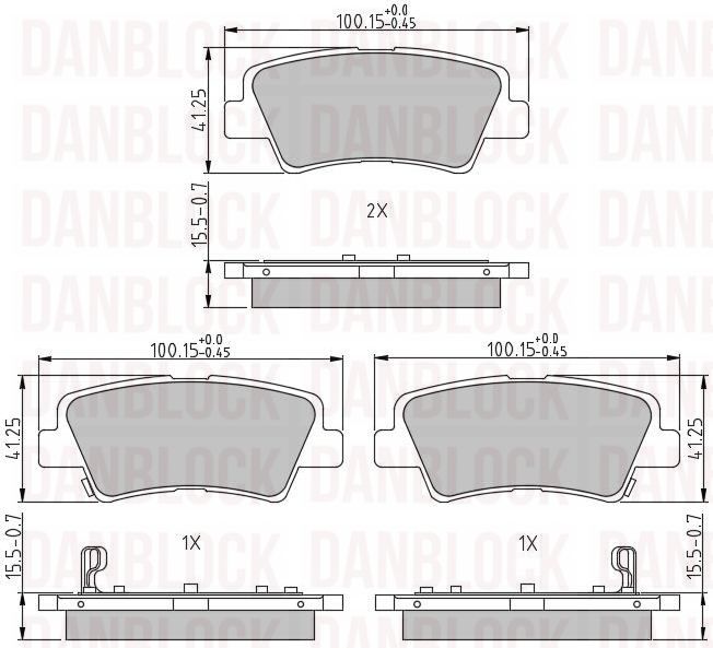 Brake Pad Set, disc brake (DB 510795)