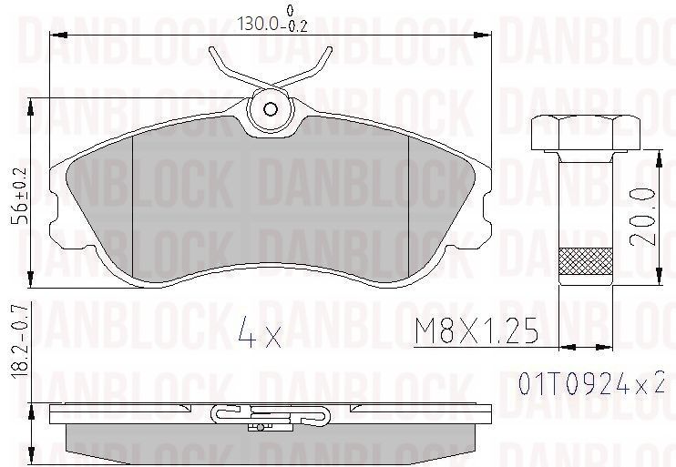 Brake Pad Set, disc brake (DB 510423)