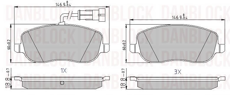 Brake Pad Set, disc brake (DB 510531)