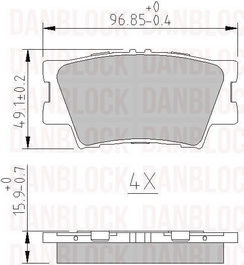 Brake Pad Set, disc brake (DB 510496)