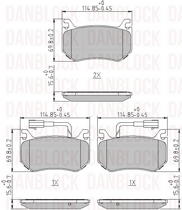 Brake Pad Set, disc brake (DB 511418)