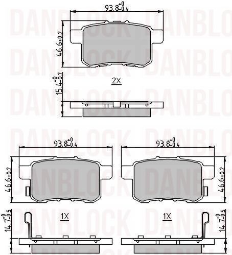 Brake Pad Set, disc brake (DB 510728)