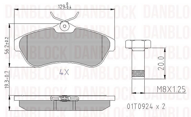 Brake Pad Set, disc brake (DB 510408)