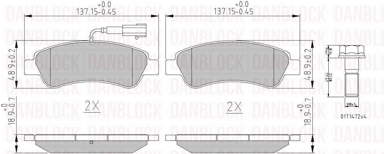 Brake Pad Set, disc brake (DB 511235)