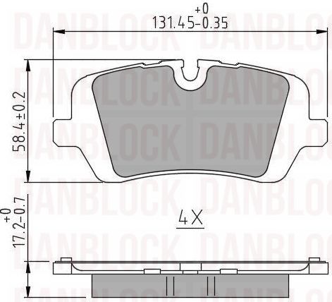 Brake Pad Set, disc brake (DB 511126)