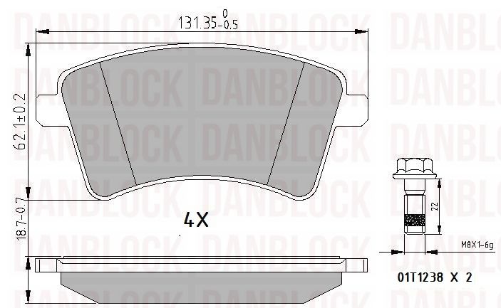 Brake Pad Set, disc brake (DB 510654)
