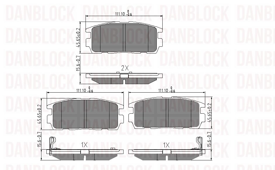 Brake Pad Set, disc brake (DB 510549)