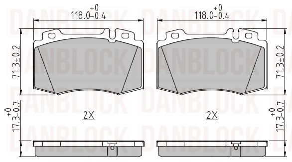 Brake Pad Set, disc brake (DB 510470)