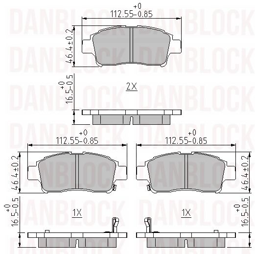 Brake Pad Set, disc brake (DB 510358)